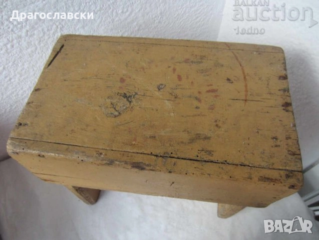 Старо детско дървено столче, стол, столче, рибарско, дървено, стари столове, снимка 14 - Други - 31236565