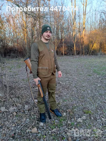 Мъжки ловен комплект с бродерия - панталон и елек