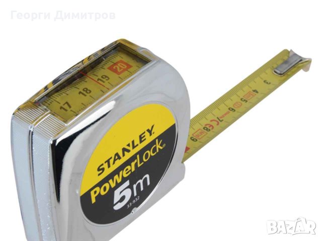 ролетка с прозорец за вътрешни измервания нова Stanley - 0-33-932 PowerLock - 5m x 19mm, снимка 2 - Други инструменти - 40533798