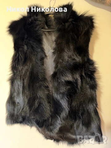 Елек естествен косъм с качулка