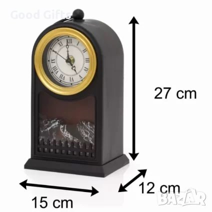 LED Kамина Часовник с Фенер, снимка 3 - Декорация за дома - 38745195