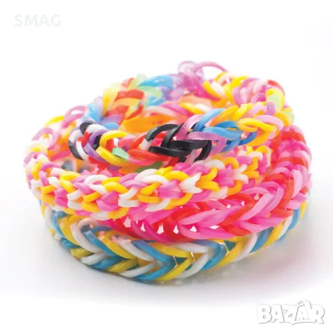 Комплект с 800 гумени ленти (ластици) и 8 аксесоара S_1246668, снимка 5 - Образователни игри - 49222741