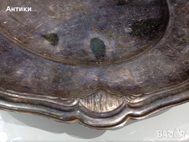 Стара посребрена табла , снимка 4 - Антикварни и старинни предмети - 52553140
