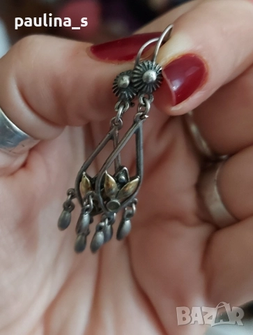 Два различни чифта / Етно винтидж сребърни обеци проба 925 , снимка 14 - Обеци - 40828681