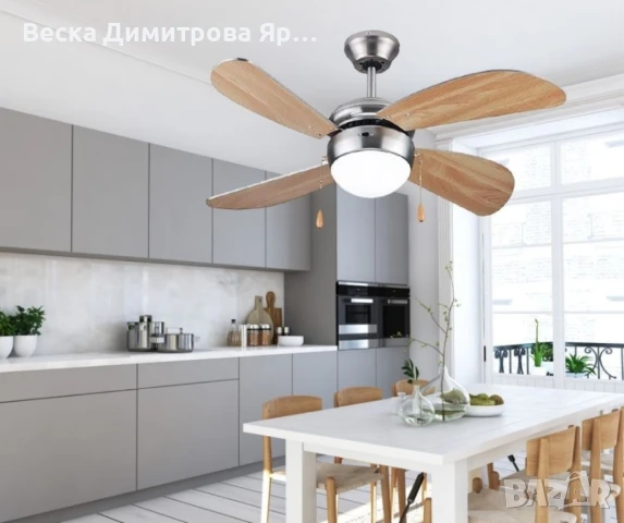 Вентилатор Muhler - таванен, осветление, 42'', снимка 3 - Вентилатори - 50497489