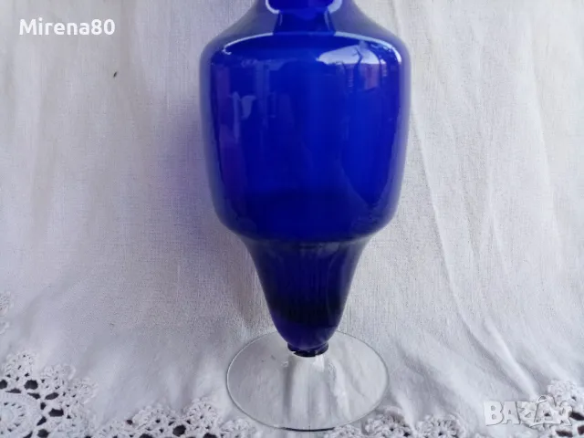 Винтидж ваза кобалт, снимка 5 - Вази - 50140832