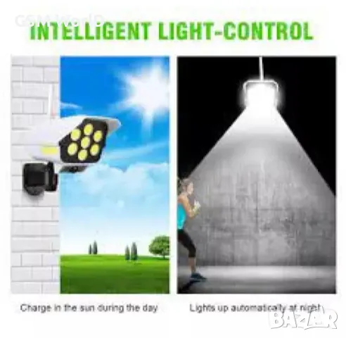 Соларна лампа имитация на камера, снимка 4 - Соларни лампи - 50185600