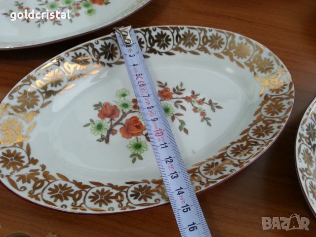 Стар български порцелан чинии елипси за риба , снимка 2 - Антикварни и старинни предмети - 36905911