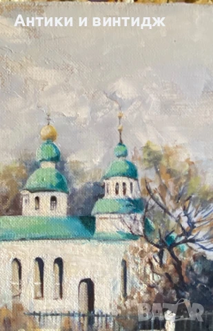 Маслена картина Руски сюжет платно, снимка 2 - Картини - 50706266