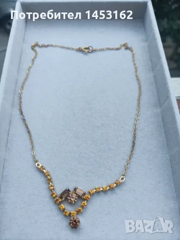 Винтидж чешко колие с кристали , снимка 1