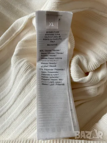 STEFANEL Плетена рокля с дълбоко деколте, XL, снимка 5 - Рокли - 49263222
