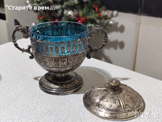 Антикварна Захарница / Бонбониера WMF, снимка 9 - Антикварни и старинни предмети - 52347514