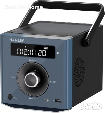 HANLIM Преносим CD плейър 20 W с Bluetooth, снимка 2 - Аудиосистеми - 49044285