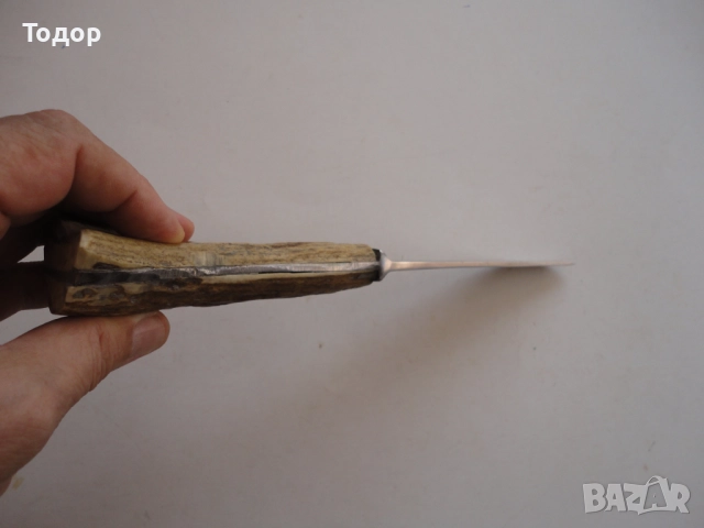 Шведски ловен нож дръжка рог, снимка 5 - Ножове - 52670195