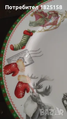 Коледна чиния , снимка 2 - Коледни подаръци - 47727858