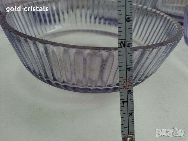 ретро купички цветно лилаво стъкло , снимка 4 - Антикварни и старинни предмети - 26224592