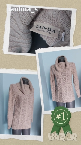 Четири различни броя / Сезонен пуловер "Yana" Плевен, "Soya", "Canda" и "Topshop", снимка 16 - Блузи с дълъг ръкав и пуловери - 47082617