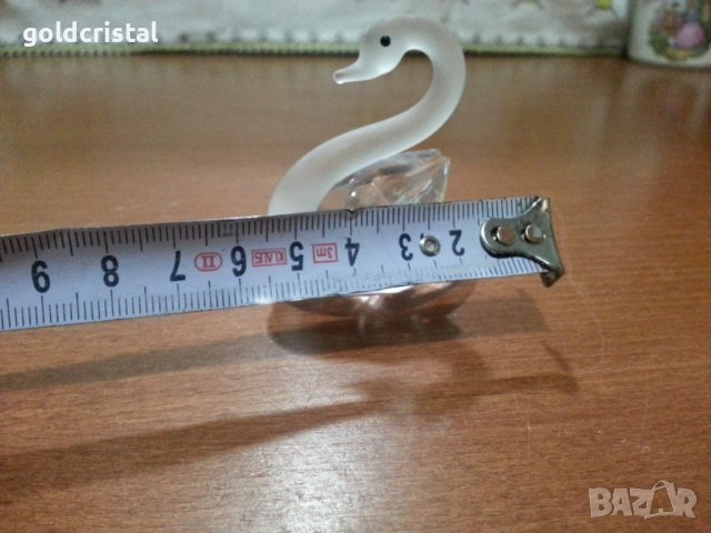 Кристален лебед , снимка 3 - Антикварни и старинни предмети - 43555159