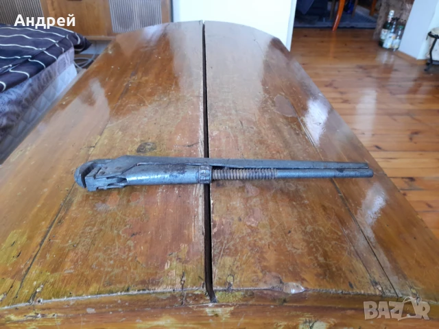 Стар водопроводен,раздвижен ключ #2