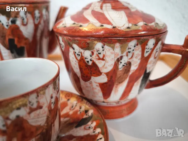 порцеланов сервиз за чай Кутани Япония, снимка 4 - Сервизи - 50409281