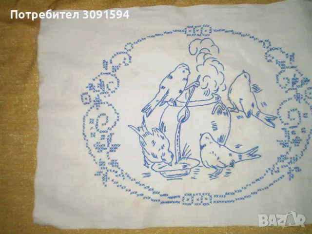 Ръчно бродиран мотив за детска възгравница, снимка 2 - Спално бельо и завивки - 50414981