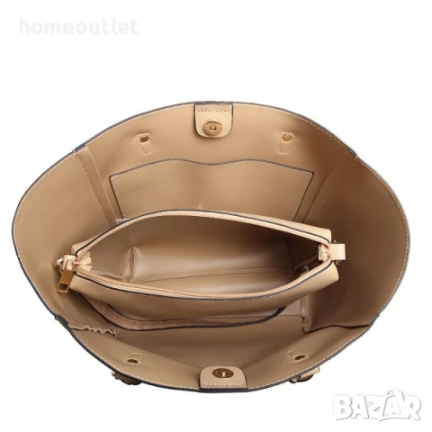 ПРОМОЦИЯ Дамска чанта 2 в 1 от висококачествена PU кожа MISS LULU LH6895, снимка 4 - Чанти - 50860133