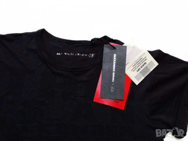 НОВИ! Alexander Wang x H&M Crop Top Черен Топ, снимка 6 - Тениски - 32922957