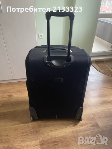 Куфар текстил голям 73 х 50 х 30 см /Черен, снимка 3 - Куфари - 51692556