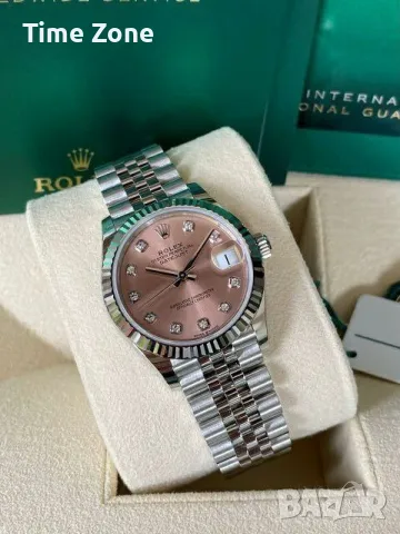 Rolex Datejust 31mm Steel Pink Dial Diamond Дамски Различни Варианти, снимка 4 - Дамски - 48182845