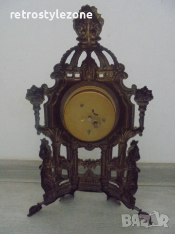 № 8250 Стар механичен настолен часовник  , снимка 4 - Антикварни и старинни предмети - 51638490