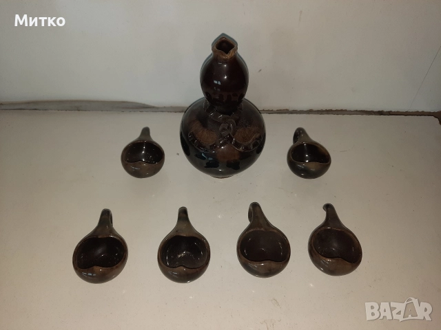 Ретро Битови керамични сервизи за ракия., снимка 2 - Сервизи - 52860872