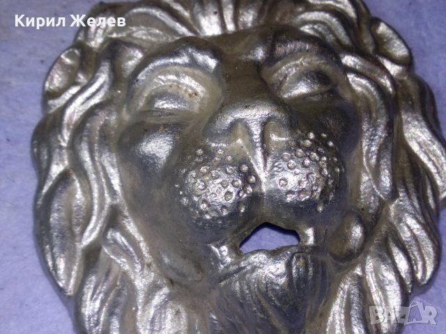 Стара КРАСИВА СРЕБРИСТА МЕТАЛНА ЛЪВСКА ГЛАВА БАРЕЛЕФ ФМОГО ЕФЕКТНА За УКРАСА на ПОРТА КОЛЕКЦИЯ 42746, снимка 9 - Колекции - 43875851