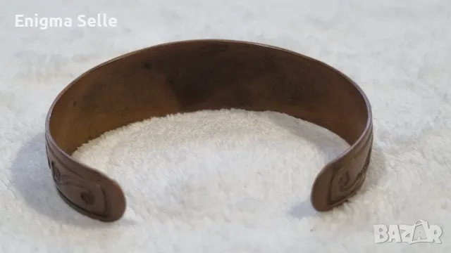 Vintage медна гривна , снимка 4 - Гривни - 49830701