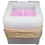 Куб с лавандула свещ, снимка 1 - Ръчно изработени сувенири - 37941702