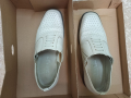 обувки, бели 41 номер, естествена кожа Техномат Меркурий, подметка CUMBERLAND, без връзки, снимка 1 - Ежедневни обувки - 44865015