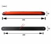 LED ЛЕД Диоден Габарит Маркер с Неон Ефект Жълт Оранжев 12V-24V 24 см, снимка 4