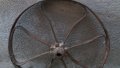 масивно ковано възрожденско колело от двуколка, каруца, снимка 6
