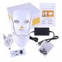 Козметична LED маска за лице и шия, светлинна, фотодинамична терапия, снимка 1