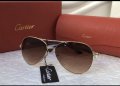 Cartier унисекс мъжки слънчеви очила с кожа и дървени дръжки 3 в 1, снимка 9