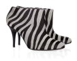 Stella McCartney Animal Zebra Patterned Canvas Ankle Дамски Обувки с Ток размер 36, снимка 1