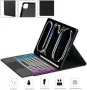 Нов Калъф с Клавиатура за таблет iPad Pro 11 2024, Подсветка 7 Цвята, снимка 9