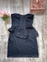 Страхотна пеплум черна еластична официална вечерна къса коктейлна рокля , снимка 13