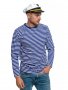 Нов мъжки моряшки комплект: моряшка блуза с дълъг ръкав и капитанска шапка, снимка 8