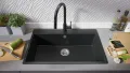 Графит кухненска мивка от гранит Рига 80 XXL 780 x 500 мм, снимка 2