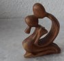 любов целувка дървена фигура статуетка дърворезба, снимка 4