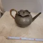 рядък ръчно изработен посребрен чайник, снимка 7