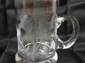 Немска ловна ръчно шлифована стъклена чаша за бира 0,5 л.,  нова, снимка 6