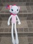 Кукла голяма плюшена играчка принцеса КОТКА МАРИ-ЛУИЗ ФОН ФРАНЦ цвят бяла с розови панделки, снимка 1 - Плюшени играчки - 26685382