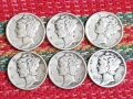 Сребърна монета дайм 6 бр, снимка 2