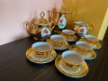 Възхитителен винтидж сервиз за кафе/чай с позлата, перфектно състояние, снимка 6